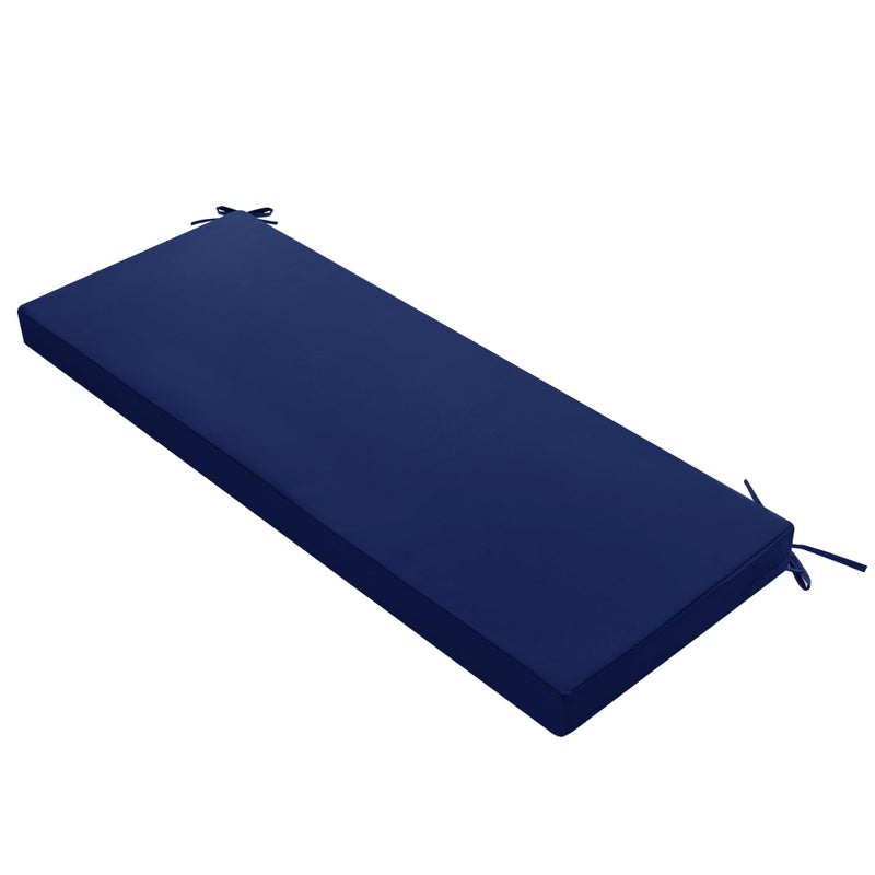Summsun Outdoor Bench Cushion: Waterproof and Fade Resistant Patio Furniture Cushions - Non-Slip Bench Pad Cushion with Removable Cover for Garden Swing Porch Sofa Settee  48 x 18 x 3 Inch  Navy Blue - Image 1